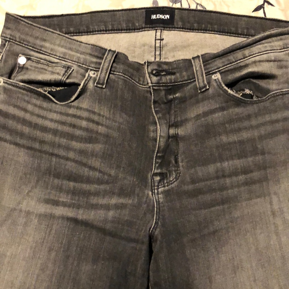Washed out gray skinny Hudson jeans authentic